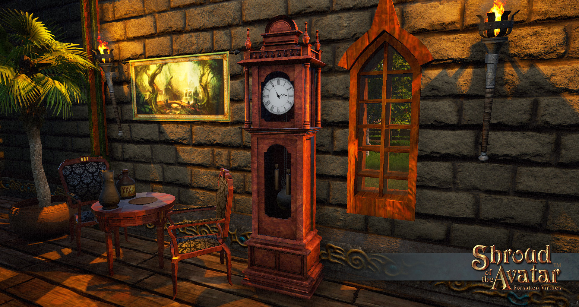 Turret Top Grandfather Clock